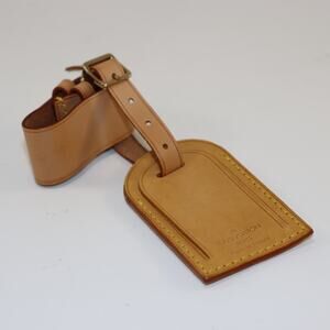 Louis Vuitton Vachetta Leather Luggage Tag Made in France